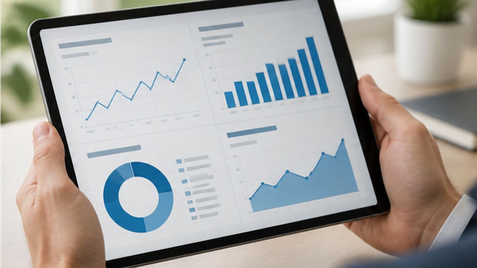 Owner reviewing rental performance charts on a tablet